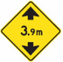 Sign-shows-maximum-truck-clearance-height