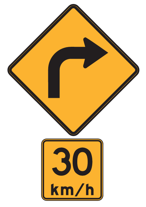 Right-curve-with-a-maximum-advised-speed-of-30-kmh-40